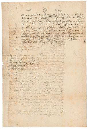 Lot #290 Oliver Cromwell: Extraordinarily scarce letter from the Lord Protector as he bolsters France?s troops, delaying Charles II?s return to England - Image 2