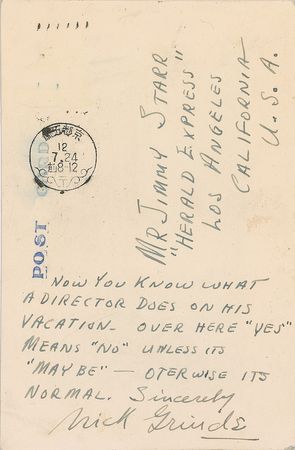Lot #1209 Nick Grinde Handwritten Letter Signed - Image 2