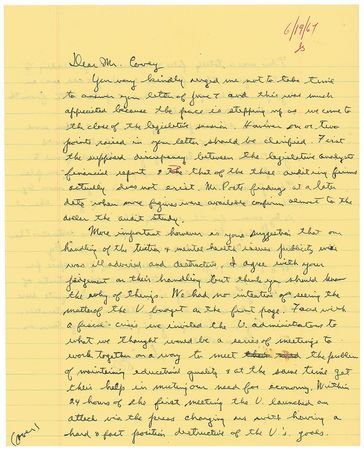 Lot #159 Ronald Reagan: California’s governor staunchly defends his actions against the V.A. - Image 1