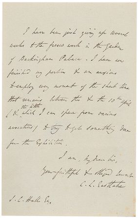 Lot #723 Charles Lock Eastlake Handwritten Letter Signed - Image 2