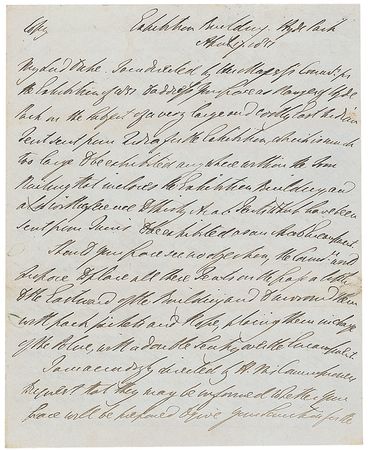 Lot #456 Duke of Wellington Handwritten Letter Signed - Image 1