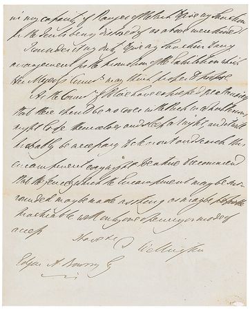Lot #456 Duke of Wellington Handwritten Letter Signed - Image 3