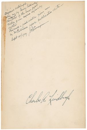 Lot #624 Charles Lindbergh Book - Image 1