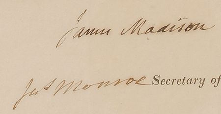 Lot #146 James Madison and James Monroe: In the midst of war, Madison and Monroe appoint a Massachusetts assessor - Image 2