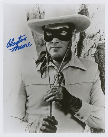 Lot #1441 Robert Mitchum and Clayton Moore Signed Photographs - Image 2