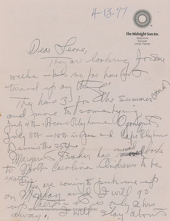 Lot #1231 Myrna Loy Handwritten Letter Signed - Image 1