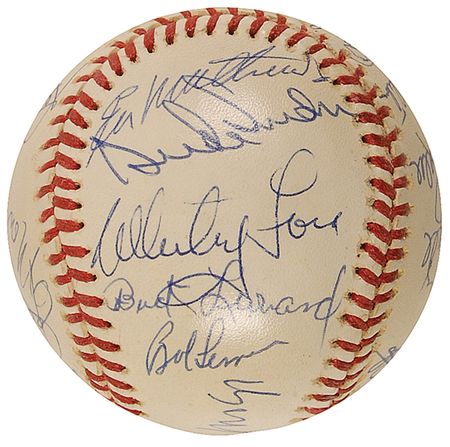 Lot #1488 Baseball Hall of Famers Baseball - Image 1