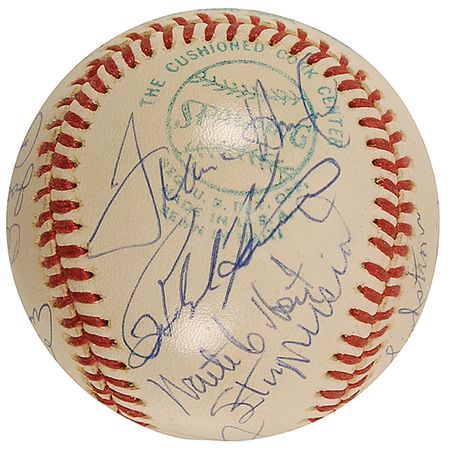 Lot #1488 Baseball Hall of Famers Baseball - Image 3