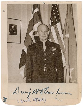 Lot #111 Dwight D. Eisenhower and Montgomery of Alamein Signatures - Image 1