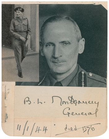 Lot #111 Dwight D. Eisenhower and Montgomery of Alamein Signatures - Image 2