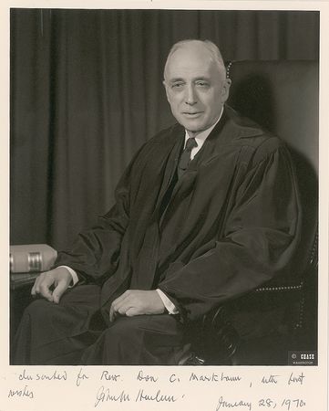 Lot #500 Supreme Court: John Harlan Photograph and Letter - Image 2