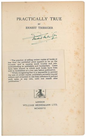 Lot #1255 Ernest Thesiger Book - Image 1