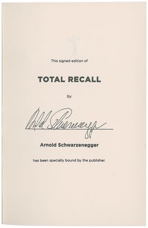 Lot #495 Arnold Schwarzenegger Book - Image 1