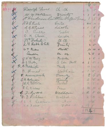 Lot #842 J. R. R. Tolkien: 1911 Oxford undergrad registry signed by 19 year-old Lord of the Rings author - Image 1