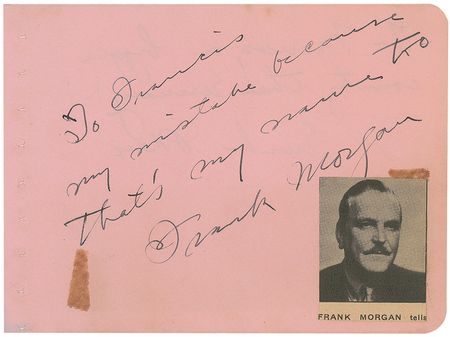 Lot #1457 Wizard of Oz: Frank Morgan: The Wizard and Groucho together - Image 1