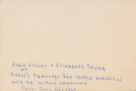 Lot #1250 Elizabeth Taylor and Eddie Fisher Signatures - Image 2
