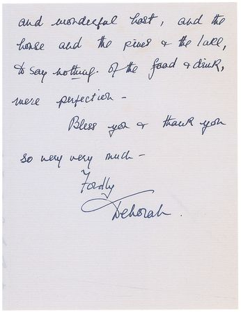 Lot #1223 Deborah Kerr Handwritten Letter Signed - Image 2
