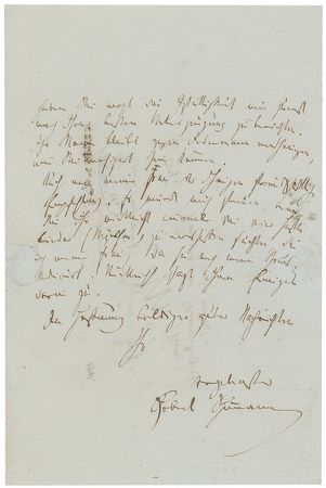 Lot #968 Robert Schumann: In a rare letter from the musical master, Schumann recommends his 1840 Myrthen to a fellow composer - Image 3