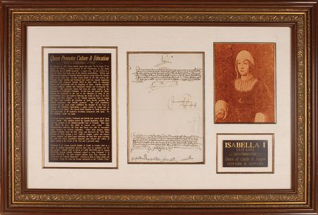 Lot #422 Queen Isabella: Columbus? benefactor pays for her grandson?s tutor - Image 1