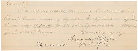 Lot #29 Jefferson Davis and Alexander Stephens