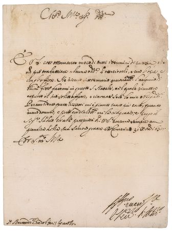 Lot #417 Pope Clement X Signed Letter - Image 1