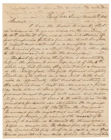 Lot #99 Earl Van Dorn: The volatile Confederate general signs off on a survey of the crucial grounds at Bull Run in 1861: “These fords had all been obstructed previous to the battle of Manassas Plains” - Image 1