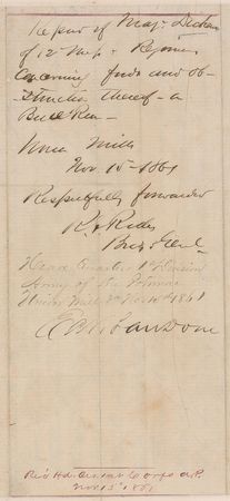 Lot #99 Earl Van Dorn: The volatile Confederate general signs off on a survey of the crucial grounds at Bull Run in 1861: “These fords had all been obstructed previous to the battle of Manassas Plains” - Image 3