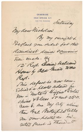 Lot #19 Daniel Butterfield Handwritten Letter Signed - Image 1