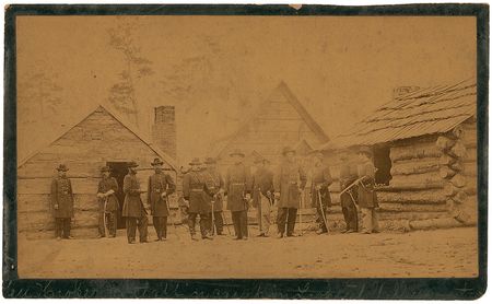 Lot #20 Daniel Butterfield: War-dated portrait of Hooker and his staff in Lookout Valley - Image 1