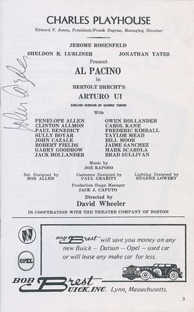 Lot #1422 The Godfather: Pacino and Cazale: Michael and Fredo Corleone, signed shortly after filming The Godfather: Part II - Image 2