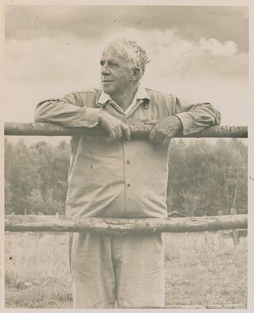 Lot #741 Robert Frost: Frost inscribes his reassuring poem, ?The Pasture? - Image 2