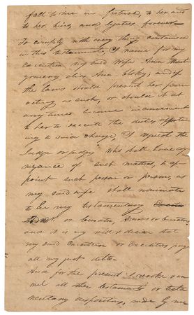 Lot #455 William Barret Travis: Travis draws up a will for an early Texan settler as he defends the interests of Anglo-Americans against the Mexican government - Image 4