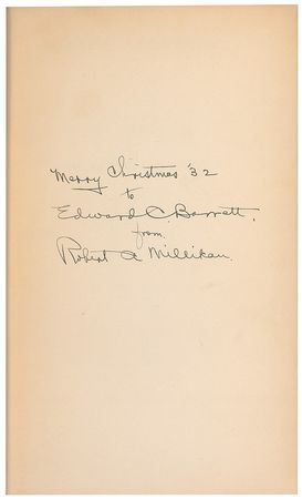 Lot #482 Robert A. Millikan Book - Image 1