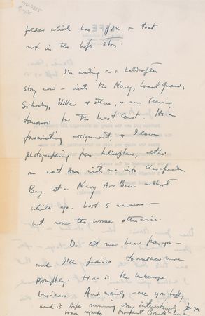 Lot #681 Margaret Bourke-White: ?I love photographing from helicopters, altho one went down with me into Chesapeake Bay at a Navy Air Base a short while ago. Lost 5 cameras? - Image 2