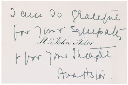 Lot #57 Mrs. John Astor - Image 1