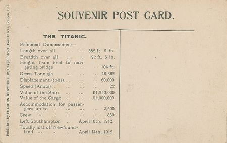 Lot #256 Titanic Starting on her First and Last Voyage - Image 2