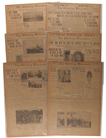 Lot #169 Collection of Evening Wisconsin Newspapers  - Image 1