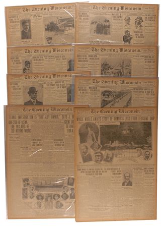 Lot #169 Collection of Evening Wisconsin Newspapers  - Image 2
