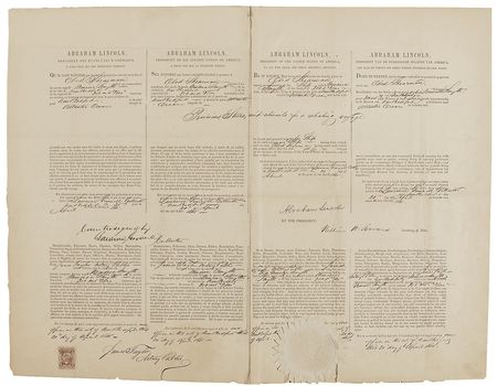 Lot #29 Abraham Lincoln: Scarce April 1865 whaling