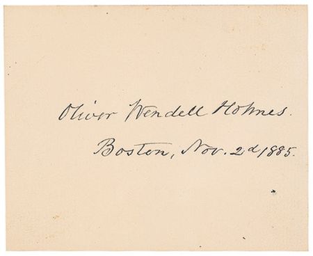 Lot #746 Oliver Wendell Holmes, Sr Signature - Image 2
