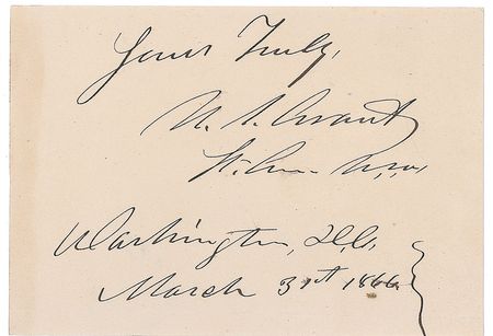 Lot #128 U. S. Grant Signature - Image 1