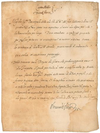Lot #351 Cosimo I de Medici Signed Letter - Image 2