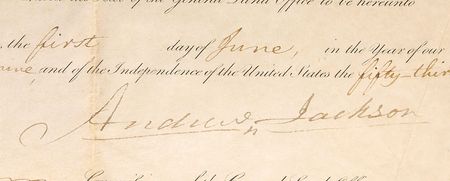 Lot #137 Andrew Jackson Signed Document - Image 1