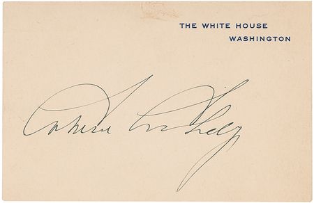 Lot #119 Calvin Coolidge White House Card - Image 2