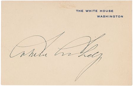 Lot #119 Calvin Coolidge White House Card - Image 1