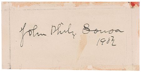 Lot #948 John Philip Sousa Signature - Image 1