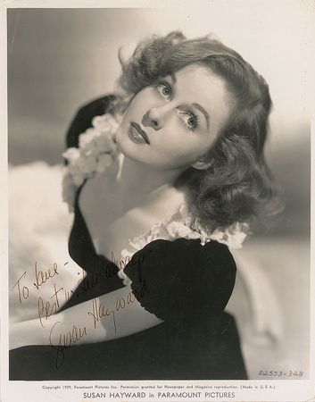 Lot #1217 Susan Hayward: Endearing early portrait from her 1939?her breakout year - Image 1