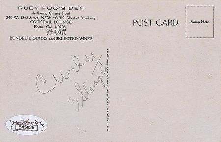 Lot #1256 Three Stooges: Three Stooges sign at Ruby Foo’s in New York - Image 1