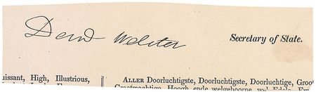 Lot #470 Daniel Webster Signature - Image 1