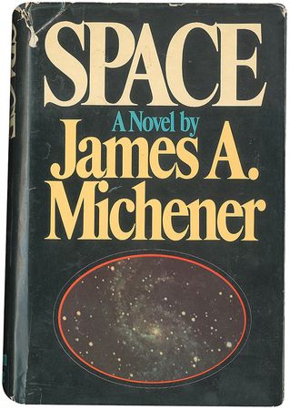 Lot #773 James Michener: Michener presents a copy of Space to a Mercury astronaut - Image 1